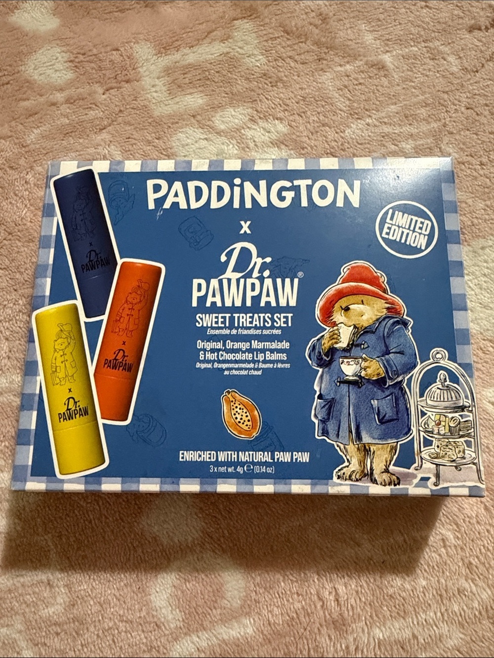 Dr. PawPaw Paddington Sweet Treats Lip Balm Set - Yellow, Orange, Blue